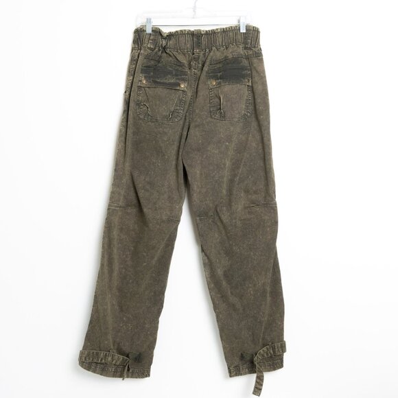 Free People We The Free Can't Compare Slouch Pants Green - Picture 3 of 14